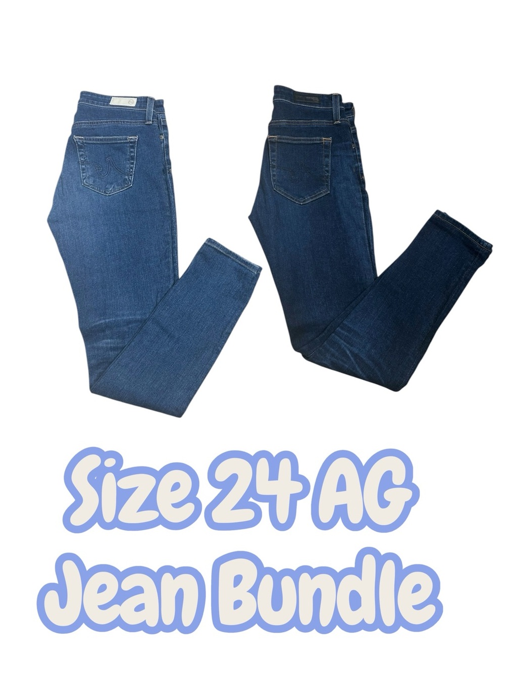 Bundle of 2 AG Adriano Goldschmied Ankle Skinny Jeans Size 24 (Farrah & Legging)